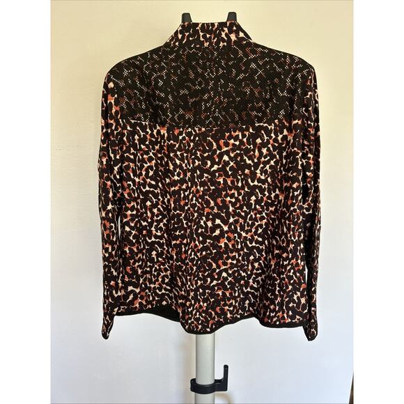 CHICO'S Zenergy Leopard Animal Print Jacket Plus Size 3 Full Zip NWT - Picture 4 of 9